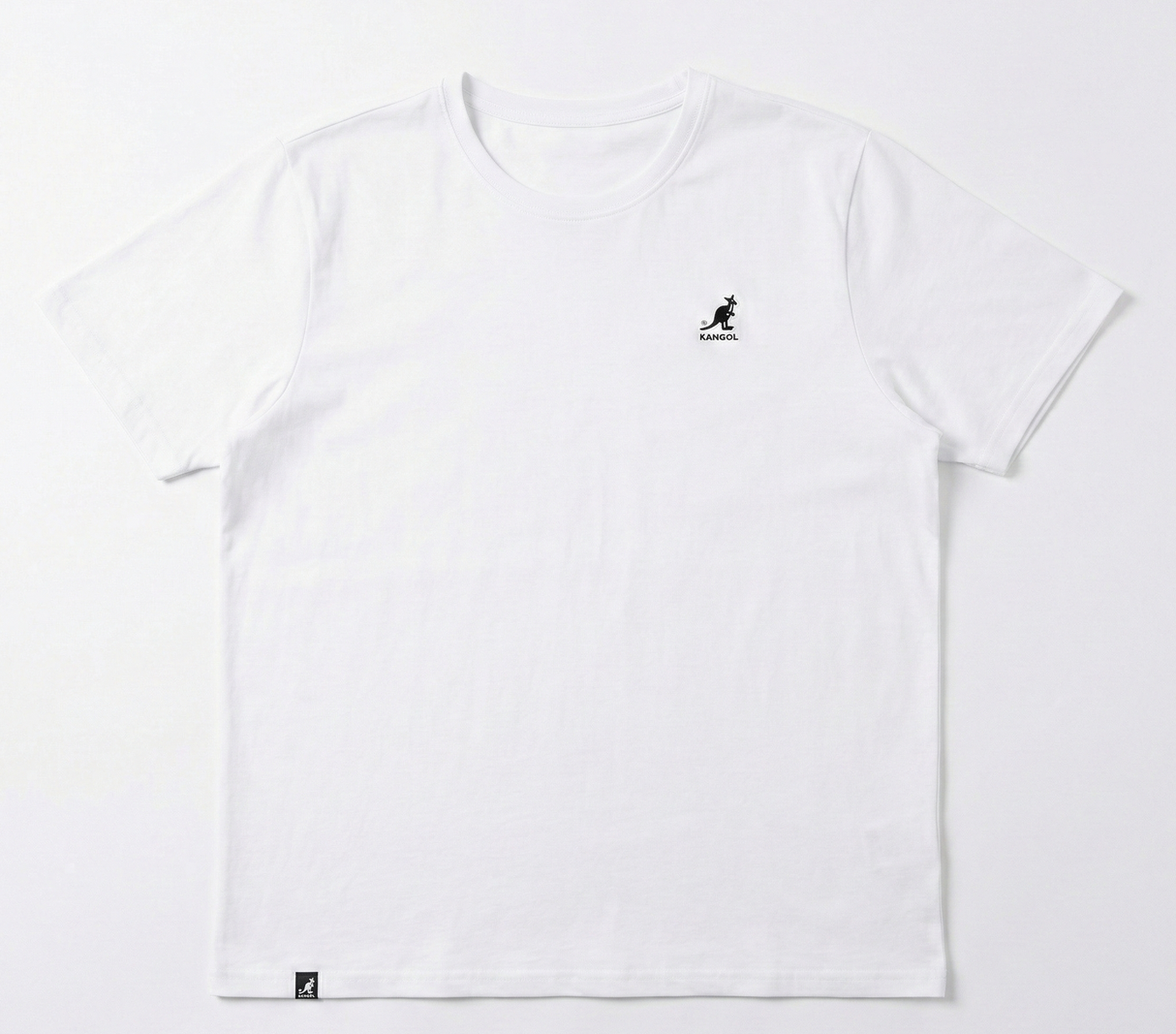 Kangol Mens Basic Stretch T-Shirt - Brilliant White (Black Embroidered Logo)