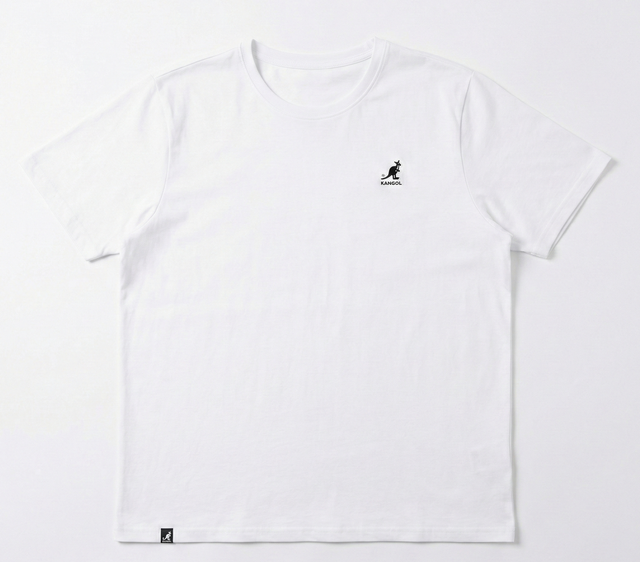 Kangol Mens Basic Stretch T-Shirt - Brilliant White (Black Embroidered Logo)