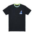 Kangol Mens Branded Collar Tee Shirt T-Shirt in Black/Lime
