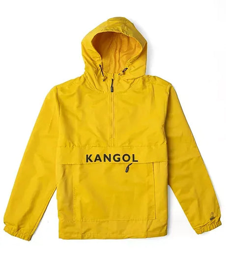 Kangol Mens Quarter Zip Windbreak Jacket - Sulphur Yellow