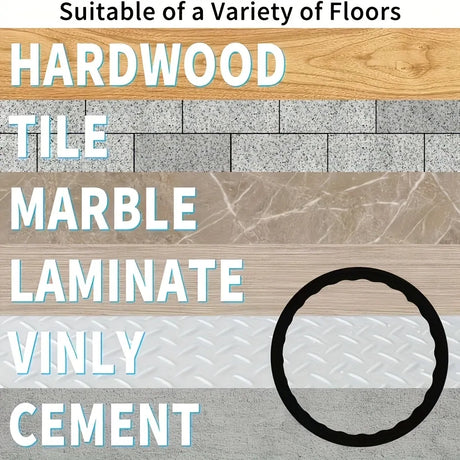 Silicone Bar Stool Floor Protector Ring - Anti-Slip, Noiseless Chair Base Cover for 16.5–18.5in Bases, Anti-Scratch Protection for Hardwood, Tile, Mar