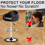 Silicone Bar Stool Floor Protector Ring - Anti-Slip Chair Base Cover for 16.5–18.5in Bases (Noiseless)