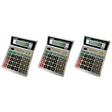 3x Kadio Desktop Calculator - Basic 8-Digit Dual Power LCD Display (Office) (Bulk Pack)