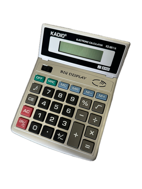Kadio Desktop Calculator - Basic 8-Digit Dual Power LCD Display (Office)