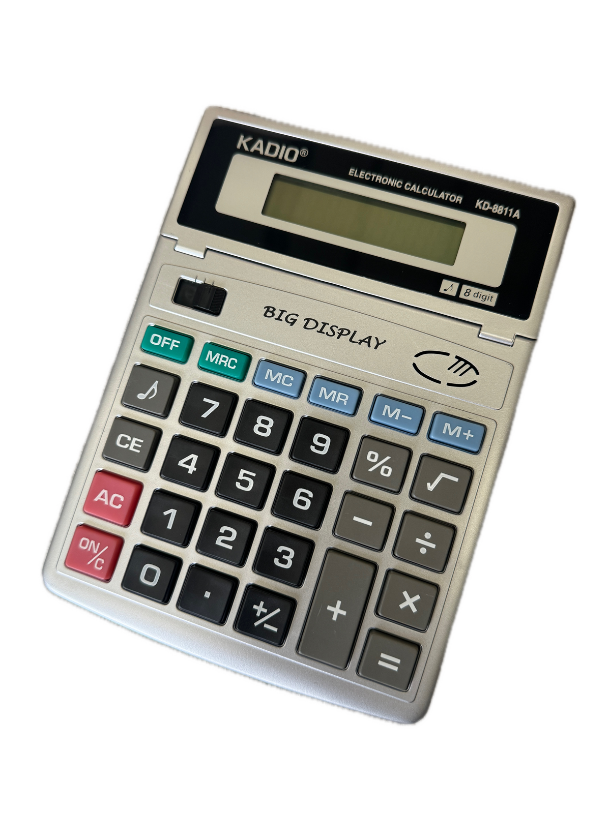 Kadio Desktop Calculator - Basic 8-Digit Dual Power LCD Display (Office)