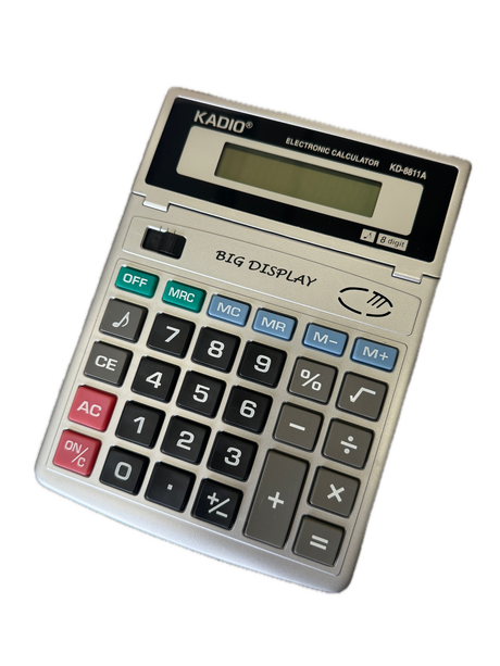 Kadio Desktop Calculator - Basic 8-Digit Dual Power LCD Display (Office)