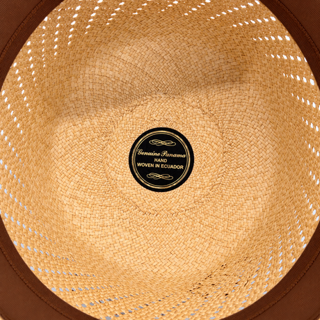 Strand Hatters Hand-Woven Unisex Ecuadorian Panama Straw Wide Brim Hat - Natural (Made in USA)