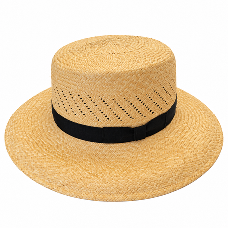 Strand Hatters Hand-Woven Unisex Ecuadorian Panama Straw Wide Brim Hat - Natural (Made in USA)