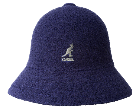 KANGOL Bermuda Casual Bucket Hat Terry Towelling Cap - Navy