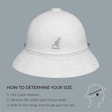 KANGOL Bermuda Casual Bucket Hat Terry Towelling Cap - White