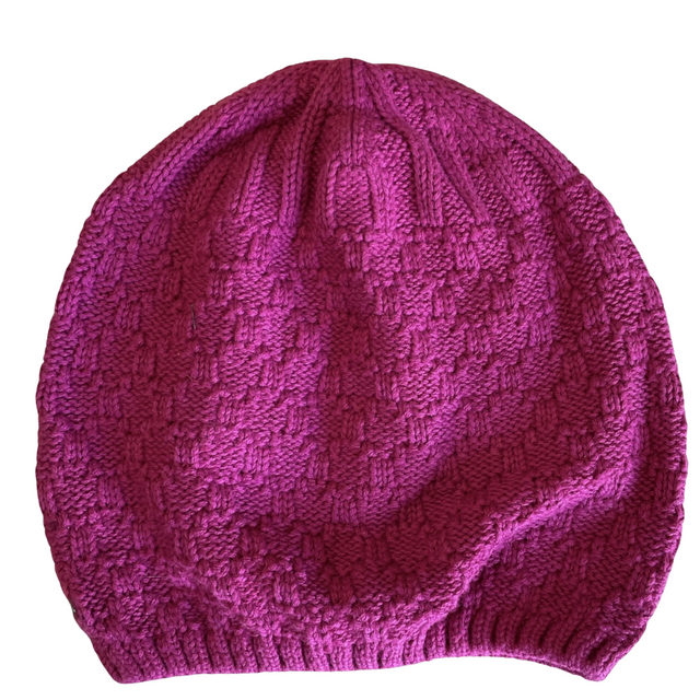 Kangol Kids Lozenge Knit Pull On Beanie - Pink (100% Cotton Childrens Hat)