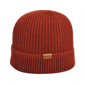 KANGOL Squad Fashioned Cuff Pull On Beanie - Claret Red (Warm Winter Knitted Hat)