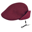 KANGOL Aerial7 Wool Earlap 507 Ivy Cap - Claret Red - L (Wool Hat w/ Headphones in GIFT BOX)