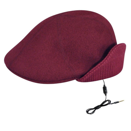 KANGOL Aerial7 Wool Earlap 507 Ivy Cap w/ Headphones Wool Hat in GIFT BOX - Claret - L