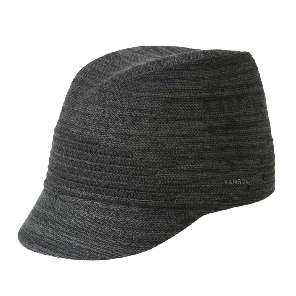 KANGOL Angle Stripe Colette Hat Cap Wool Blend K1262FA Knit Military Trilby - Black - XL