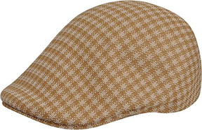 KANGOL Houndstooth 507 Tropic Ivy Cap - Tan - L (K1327CO Summer Driving Hat Style)