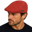 Kangol 507 Mens Houndstooth Ivy Flat Cap - Claret Red (Wool Blend K1543CO)
