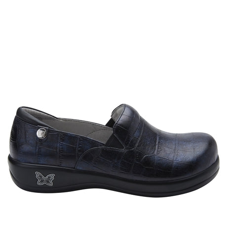 Alegria Womens Keli Professional Nursing Shoes Slip On Leather - Croco Noche