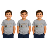 3x Kids Koala Melbourne Australia T-Shirt Pack - Grey (100% Cotton Childrens Souvenir Gift Top)