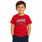 Kids 100% Cotton Australian (Melbourne) Koala T-Shirt Top Tee in Red - 14