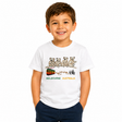 Kids 100% Cotton Australian (Melbourne) Koala T-Shirt Top Tee in White - 14