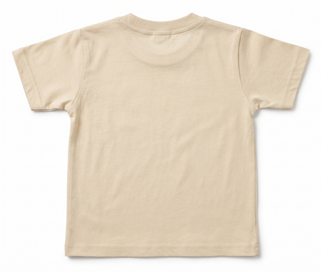 Kids Australian Souvenir Kangaroo T Shirt - Beige (100% Cotton Childrens Tee Top)