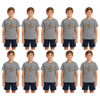 10x Kids Kangaroo Australia T-Shirt Bulk Pack - Grey (100% Cotton Childrens Souvenir Gift Top)