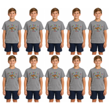 10x Kids Kangaroo Australia T-Shirt Bulk Pack - Grey (100% Cotton Childrens Souvenir Gift Top)