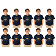 10x Kids Kangaroo Australia T-Shirt Bulk Pack - Navy Blue (100% Cotton Childrens Souvenir Gift Top)
