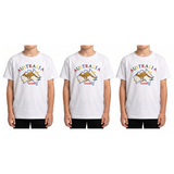 3x Kids Kangaroo Australia T-Shirt Pack - White (100% Cotton Childrens Souvenir Gift Top) - 16