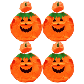 4x Kids Orange Pumpkin Costume Bulk Pack - Unisex (Book Week & Halloween Fancy Dress)