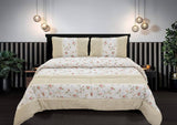 King Comforter Set with 2 Pillow Cases - Floral Print (Quilt Cover)