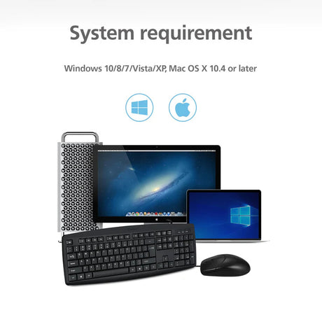 Classic Wired Keyboard and Mouse Combo