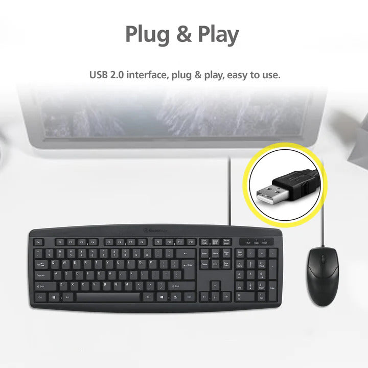 Classic Wired Keyboard and Mouse Combo