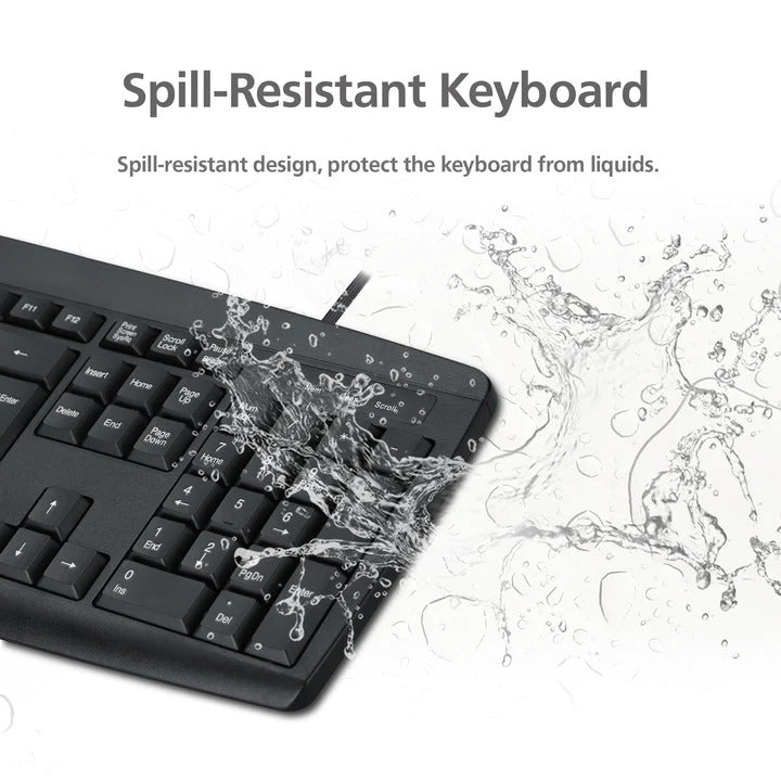 Classic Wired Keyboard and Mouse Combo