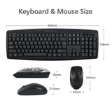 Water Resistant iFree Lite Classic Wireless Keyboard and Mouse Combo Set
