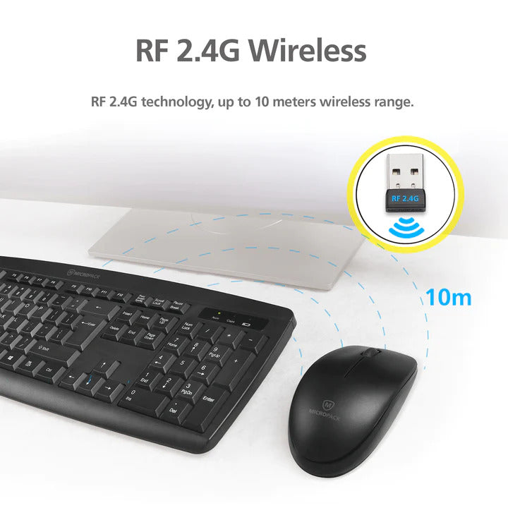 Water Resistant iFree Lite Classic Wireless Keyboard and Mouse Combo Set