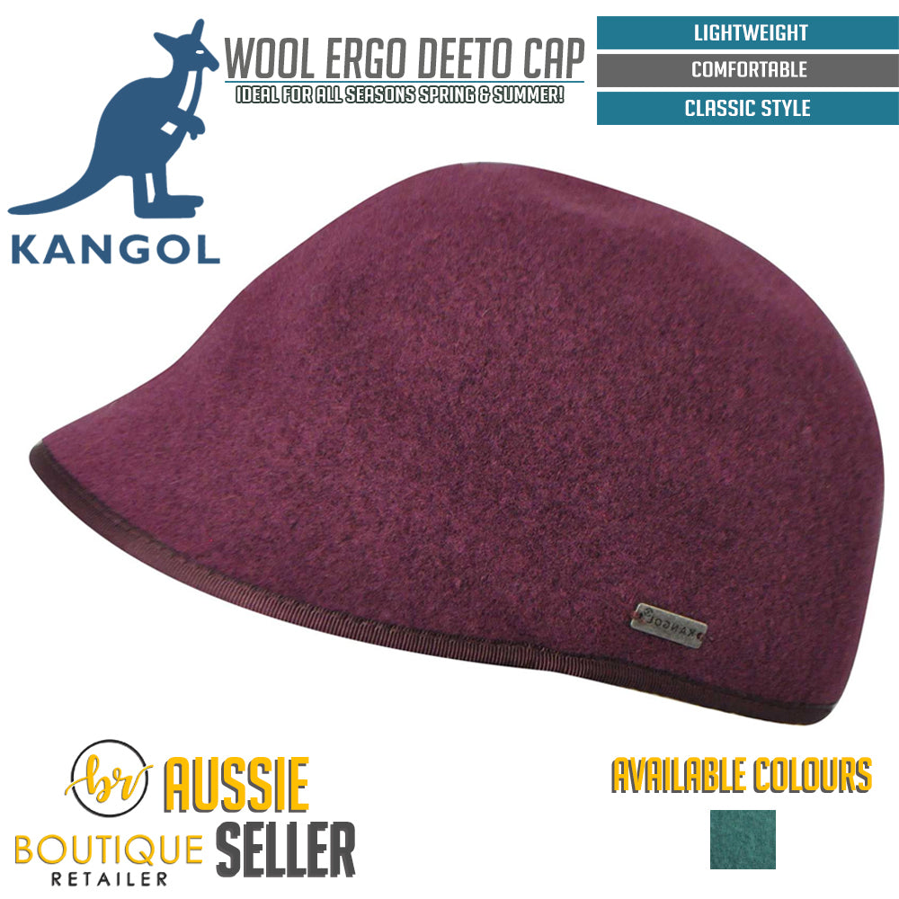 KANGOL Wool Ergo Deeto Hat Cap One Size Pull On Style Winter Warmer 6963BC - Black (BK001)