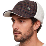 KANGOL Plaid Supre Ushanka Trapper Hat - Army Green (Sherpa Lined Cap w/ Ear Flaps)