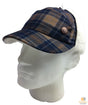 KANGOL Plaid Supre Ushanka Trapper Hat - Navy/Khaki (Sherpa Lined Cap w/ Ear Flaps)