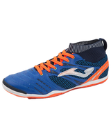 Joma Mens Knit 805 Indoor Futsal Sock Shoes Football Boots in Royal/Orange