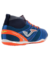 Joma Mens Knit 805 Indoor Futsal Sock Shoes Football Boots in Royal/Orange