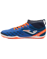 Joma Mens Knit 805 Indoor Futsal Sock Shoes Football Boots in Royal/Orange