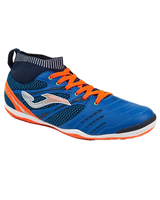 Joma Mens Knit 805 Indoor Futsal Sock Shoes Football Boots in Royal/Orange