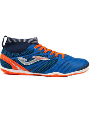 Joma Mens Knit 805 Indoor Futsal Sock Shoes Football Boots in Royal/Orange - EU 44.5
