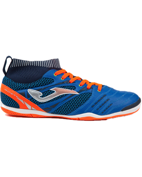 Joma Mens Knit 805 Indoor Futsal Sock Shoes Football Boots in Royal/Orange