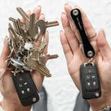 KeySmart Compact Key Holder & Organiser - Holds 8 Keys - Black