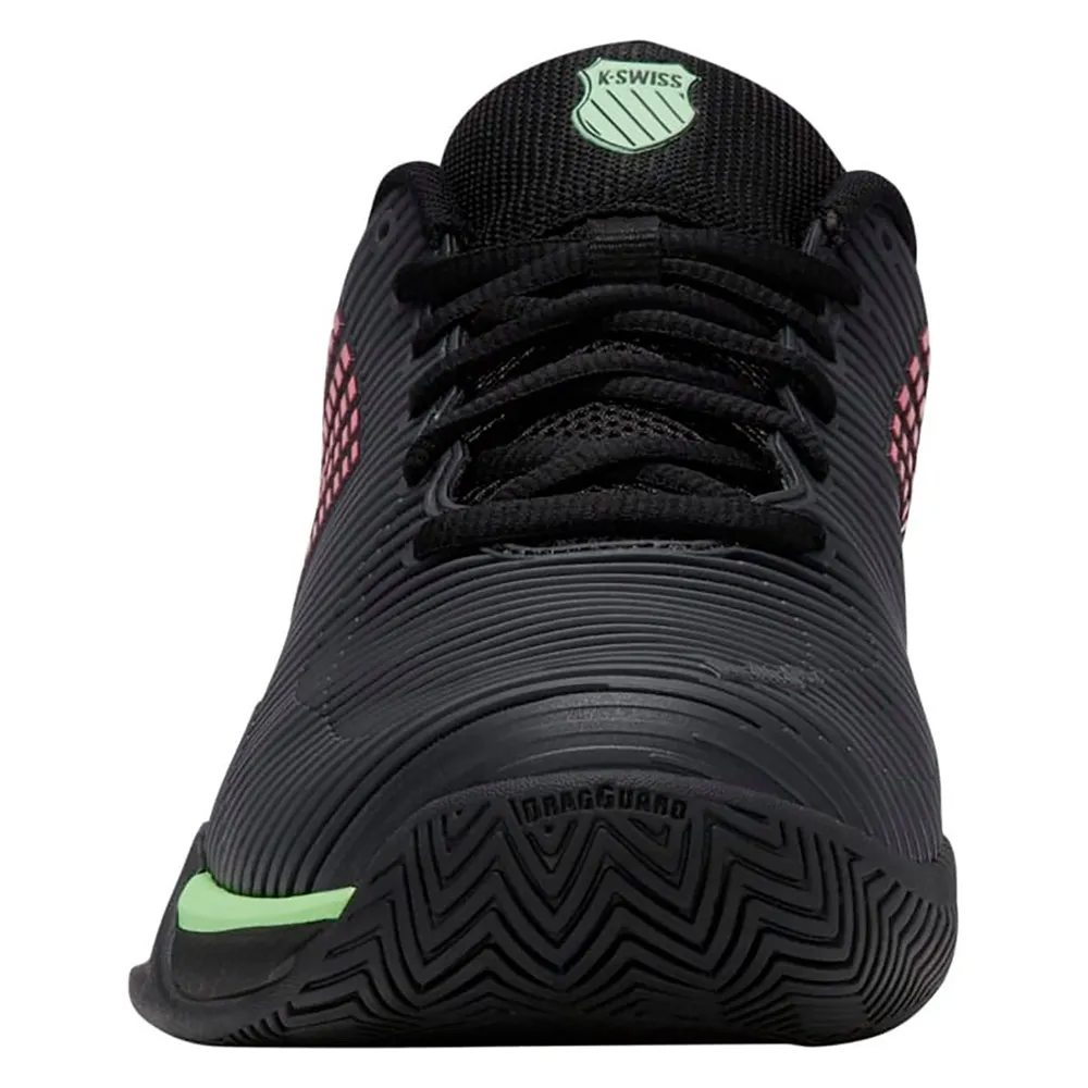 K-Swiss Mens Hypercourt Express 2 Tennis/Padel Shoes in Black/Soft Neon Green