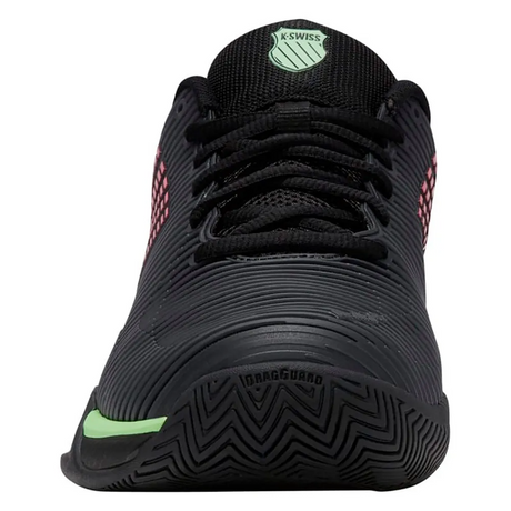K-Swiss Mens Hypercourt Express 2 Tennis/Padel Shoes in Black/Soft Neon Green