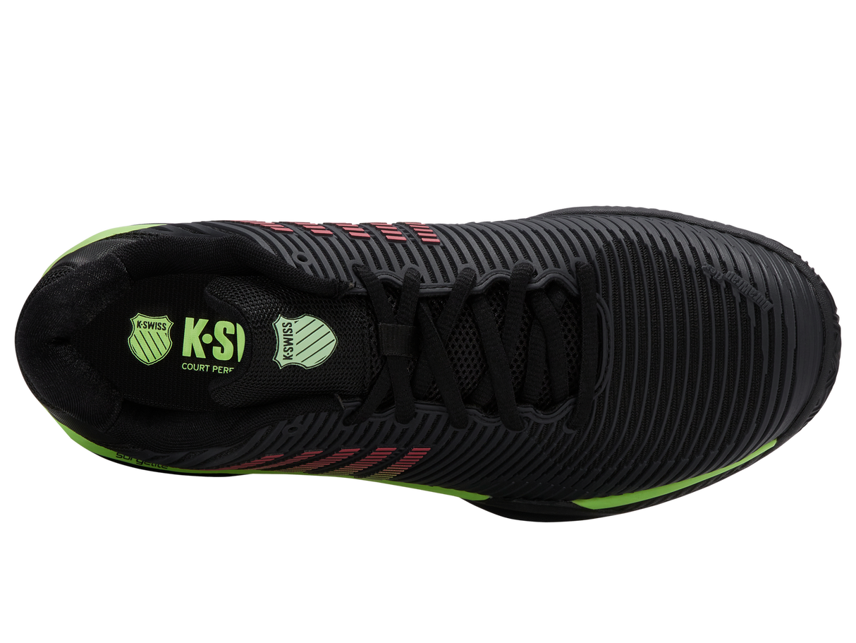 K-Swiss Mens Hypercourt Express 2 Clay Court Tennis Shoes - Black/Green